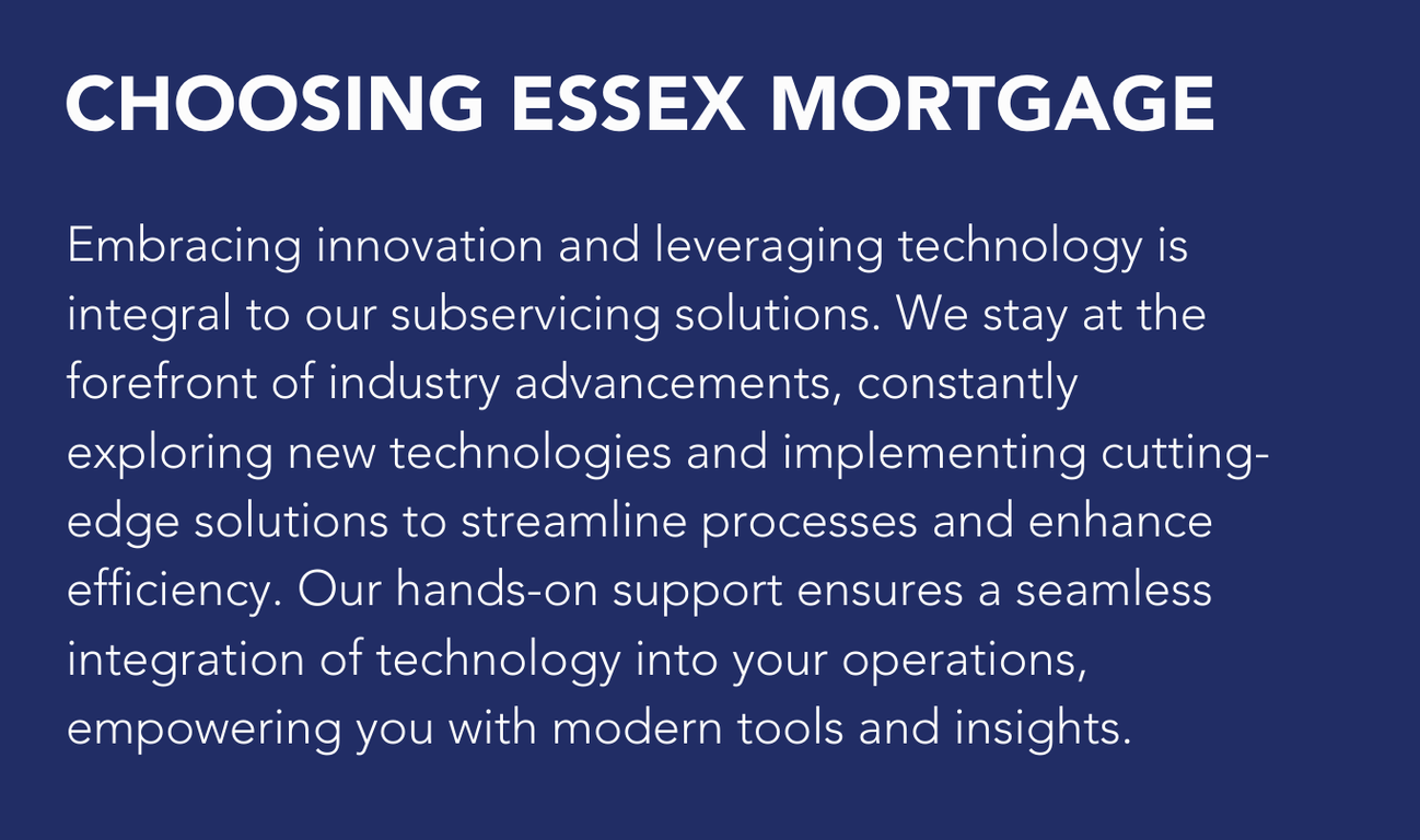Choosing Essex Mortgage